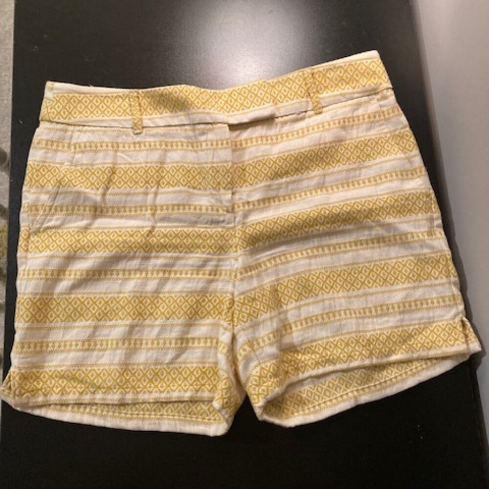 ANN TAYLOR LOFT Women's Shorts Mustard Yellow Southwest Style SIZE 10